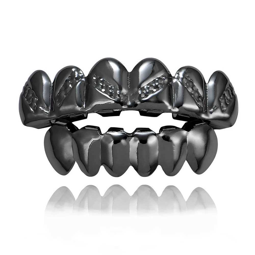 Hip Hop Rock Halloween costume party Hip Hop Braces Real Gold Plated Glossy Twill for Men and Women Trend BracesXJ250412