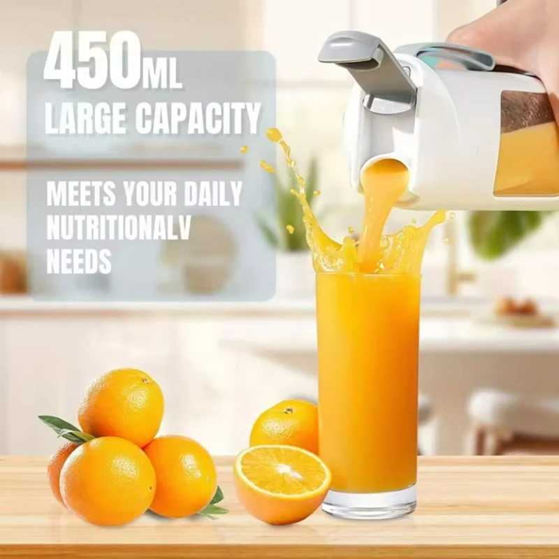 Portable USB Rechargeable Fruit Juicer 450ml Capacity 3 Gear Blending Ice Crusher for Shakes Smoothies 12 Blades Juicer Cup C251113