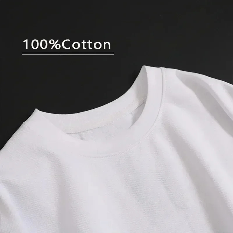 100 pure cotton summer skeleton printed Tshirt round neck plus size street top short sleeved mens clothing 250408