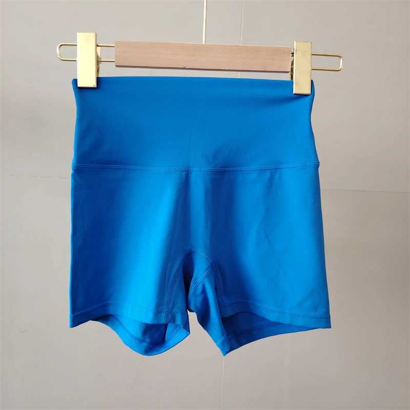 Sexy womens sports short solid color yoga tight fitting short legs high waist sports soft tight fitting bicycle hot girl fitness Y250412
