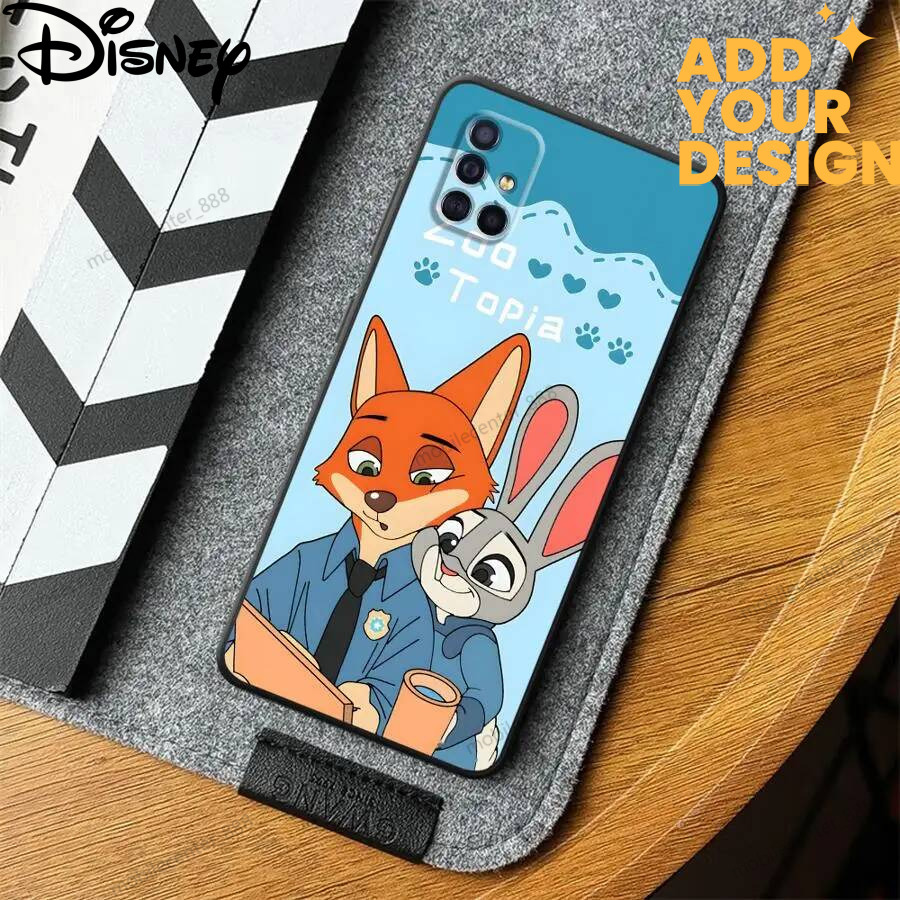custom Case for Samsung Galaxy Note S10 8 S9 S8 10 Plus 20 Ultra 9 Black Soft Phone Cover Disney Cartoon Zootopia
