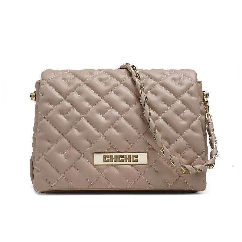CHHC Fashion Simple Women's Shoulder Large Capacity Solid Color Alphabet Element Cloud Bag