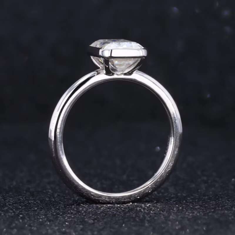 Synthetic Def 6x8mm 1.5carat Emerald Cut Loose Moissanite 10k White Gold Woman