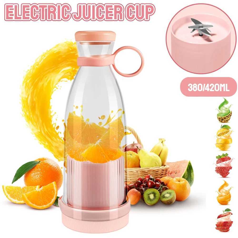 Electric Fruit Juicer Cup 380ml/420ml USB Rechargeable Portable Blender Juice Maker Machine Bottle Smoothie Juicer Machine C251113