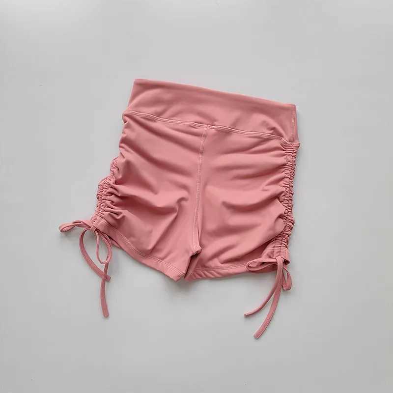 Summer yoga shorts womens fitness shorts running and cycling shorts breathable sports shorts edge tension high waisted fitness shorts Y250412