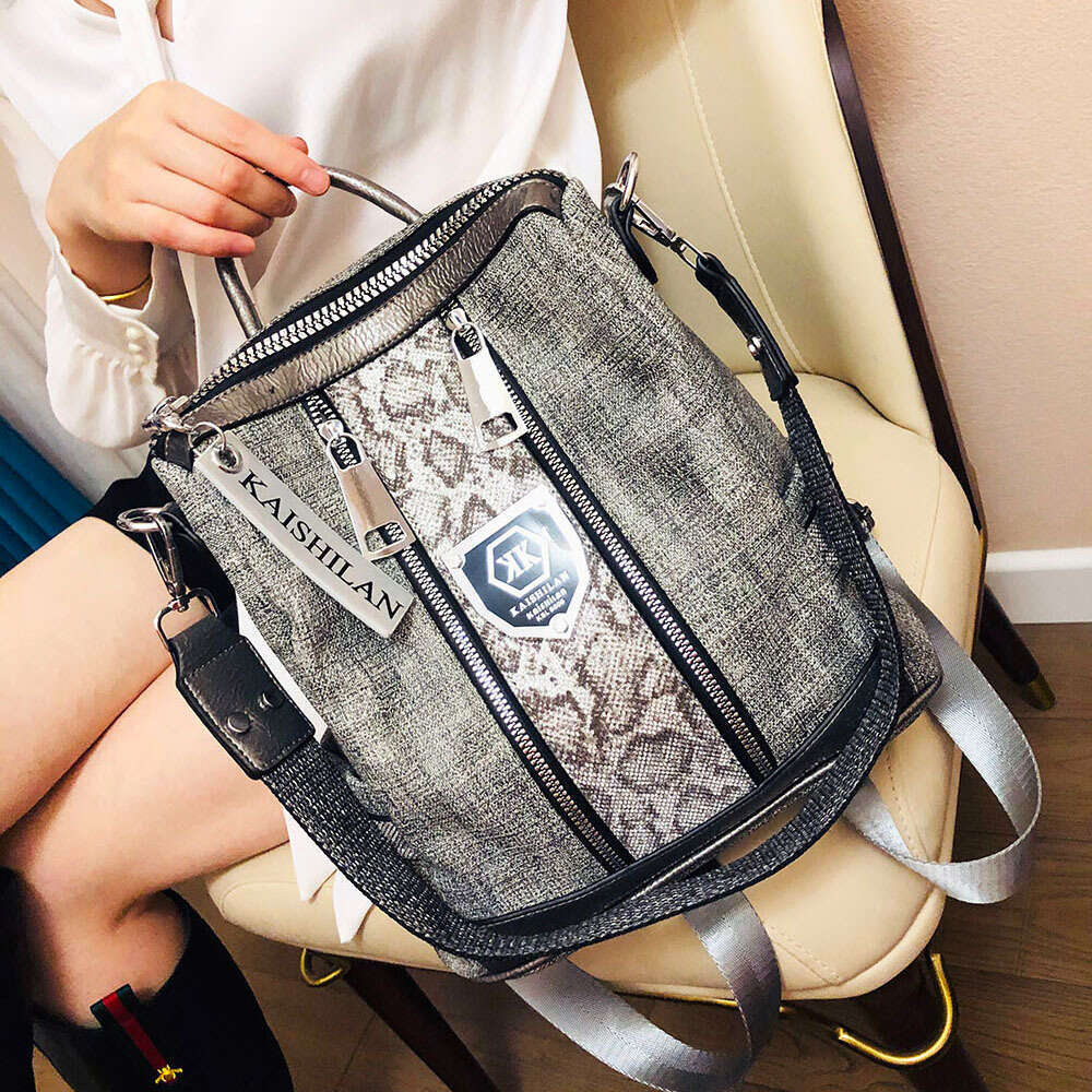 Backpack Leopard Pattern for Women New Soft Leather Backpack Personalized Fashion Travel Large Capacity Shoulder Bag