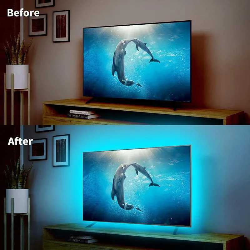 Tuya WiFi LED Strip Lights Smart Life USB 5050 RGB Lamp Tape TV PC Backlight Room Light Flexible Diode Work With Alexa Google W251112