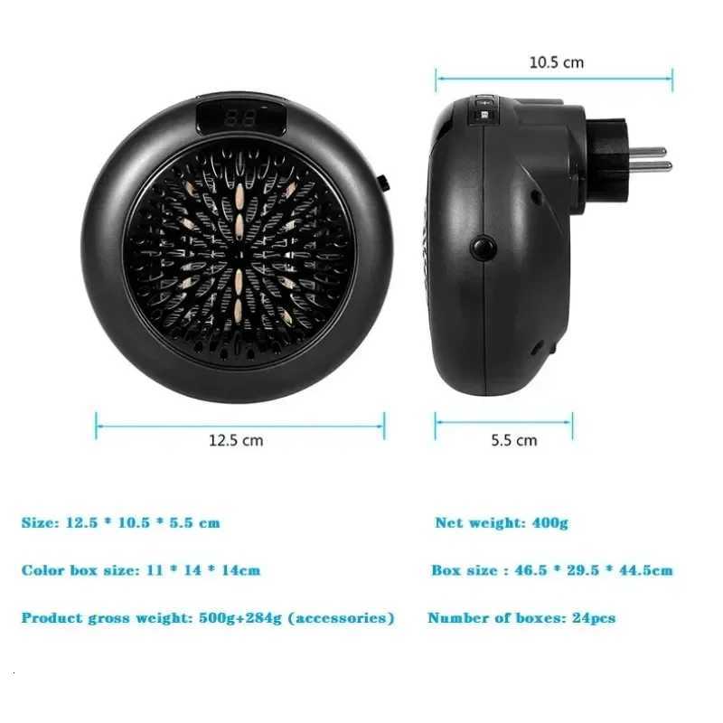 Mini Circular Heater Portable Wall Mounted Desktop Two Electric Heaters Safe Energy Saving Intelligent Constant Temperature Y251113