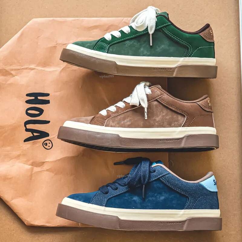 2025 New Free Shipping Designer Shoes Board Men's Niche Trend Design Sense Leather Surface Blue Fashionable Versatile Green New Casual Shoes