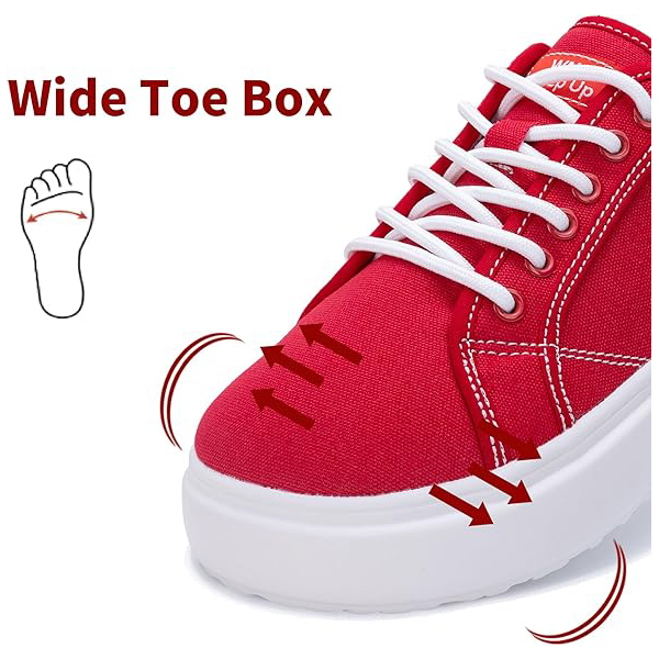 Designer Shoes High Quality Women's Wide Toe Box Canvas Sneakers Comfortable Slip On Walking Shoes for Women Casual Platform Fashion Sneaker