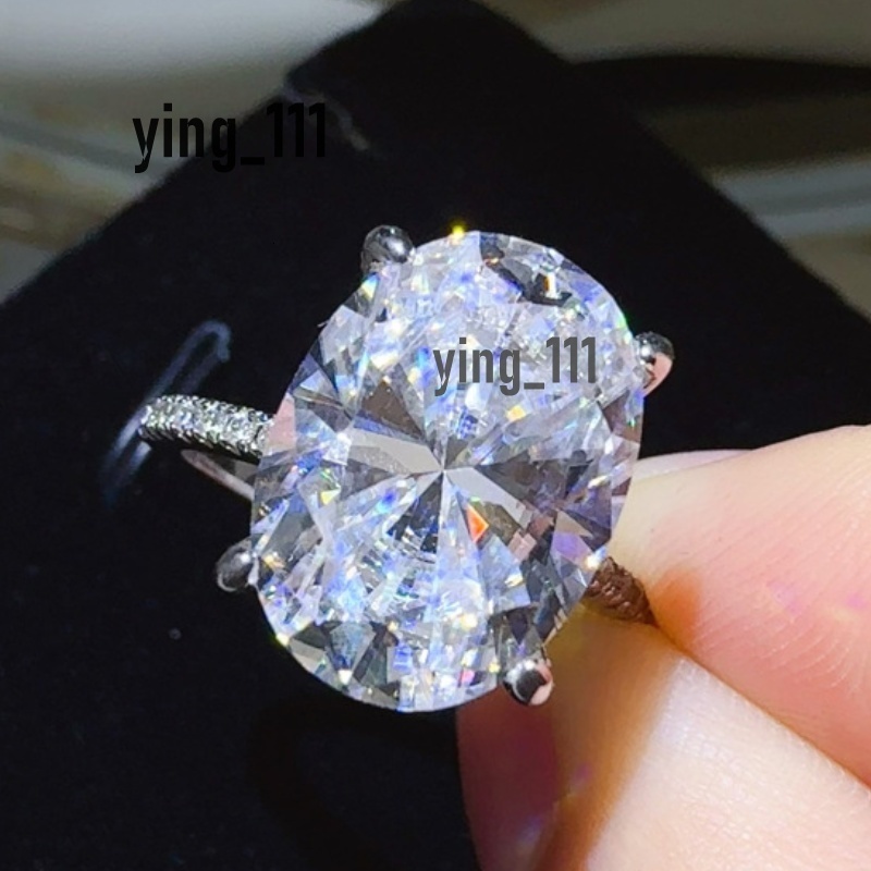 Women Charming Moissanite Ring S925 Sterling Silver 8ct D Color Moissanite Band Rings for Women Promise Jewelry Engagement Rings Gift