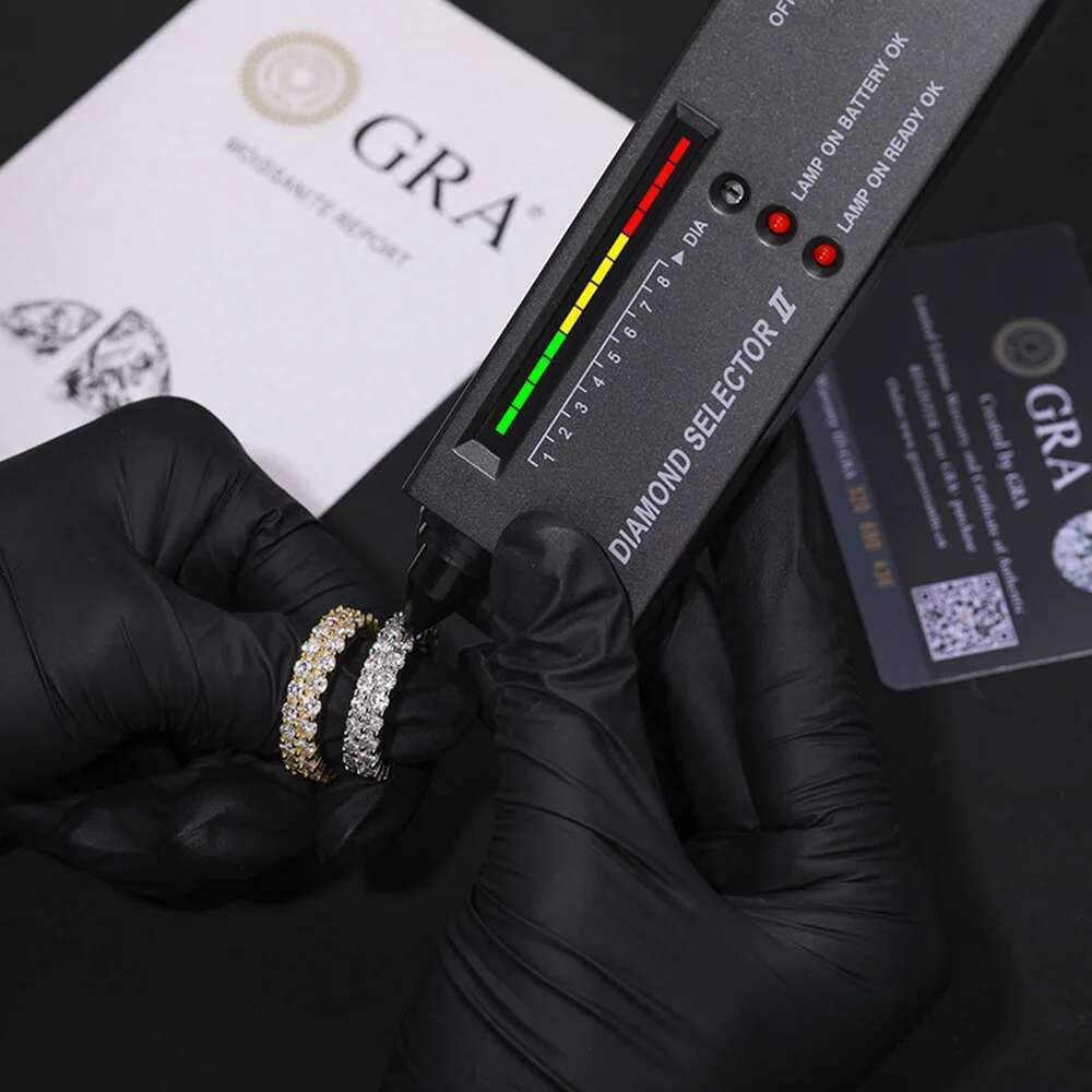 3mm Full Real Moissanite Wedding Band For Women Men Double Row Moissanite Diamond D Color VVS 925 Sterling Silver Jewelry Rings