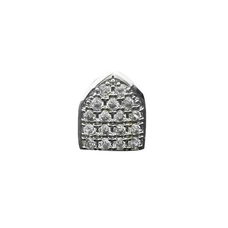 Full zircon inlaid teeth decoration hip-hop style single tooth dating party teeth can be worn by both men and womenXJ250412