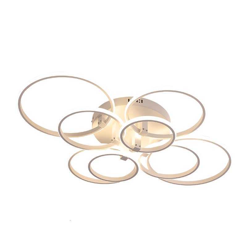 8/6/4 Rings Modern led Ceiling Lights for living Room bedroom study room Ceiling light lustre black/white Ceiling Lamp Fixture W251112