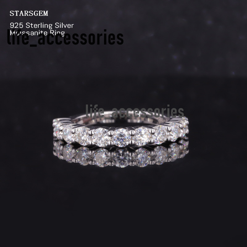 Starsgem Oval Shape Brilliant Cut Luxury Engagement wedding Rings Moissanite Gra Certificate Silver 925 Ring