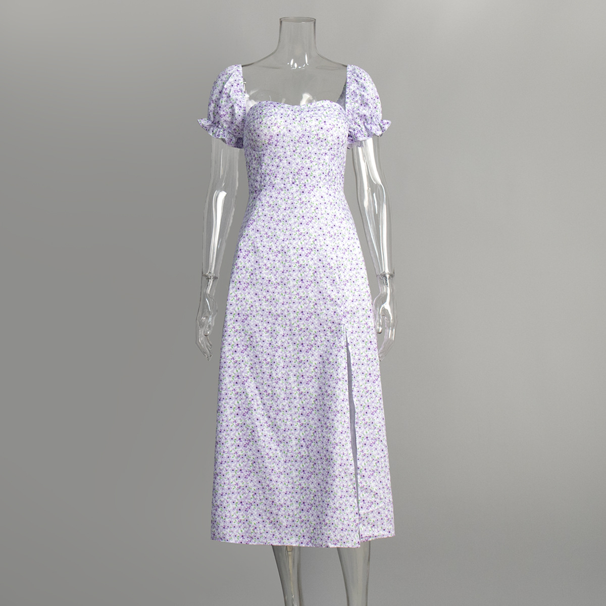 C410Long dress European and American 2025 summer new sexy slit slim temperament long dress