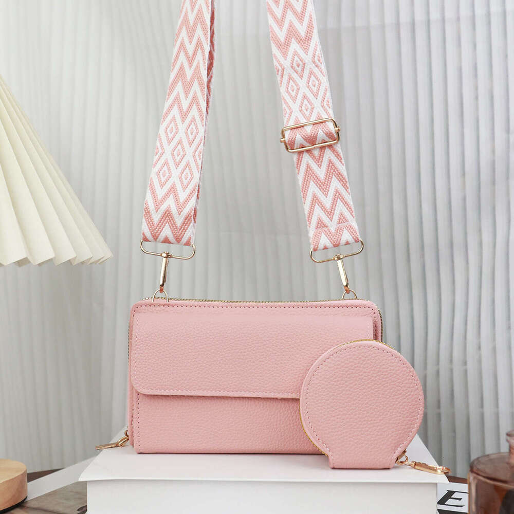 Crossbody mobile phone for women, niche design, single bag, multifunctional wide shoulder strap, mother bag