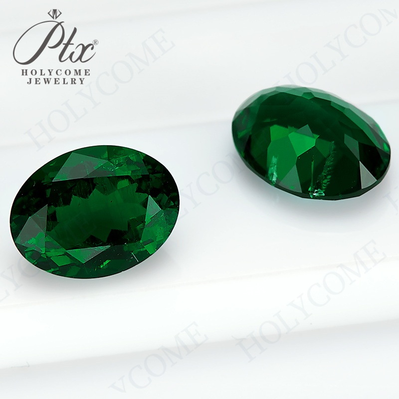 Oval Cut Lab Grown Zambian Green Emerald Hydrothermal 0.3-5CT All Shapes With Inclusions Loose Gemstone Fine Jewelry Supply - view 8