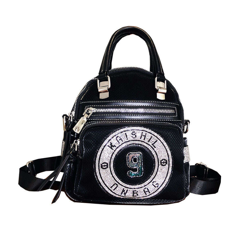 Backpack New Versatile Handbag Fashionable One Shoulder Large with Diamond Inlaid Women's Multi use Backpack Crossbody Bag