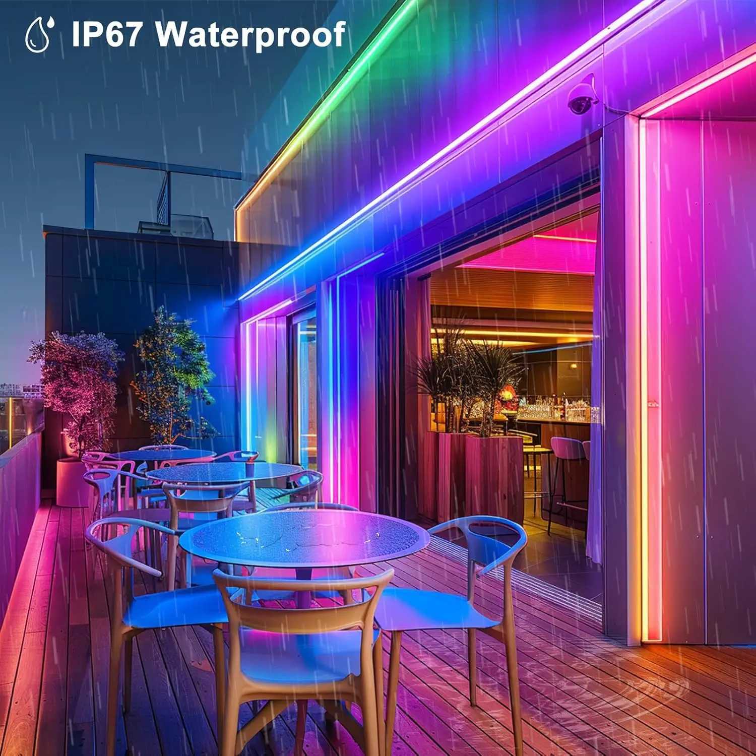 5V USB Smart Neon Rope Light 3/5M Waterproof Led Strip Lights With App Remote Music Sync for Bedroom Gaming Room Decoration W251112