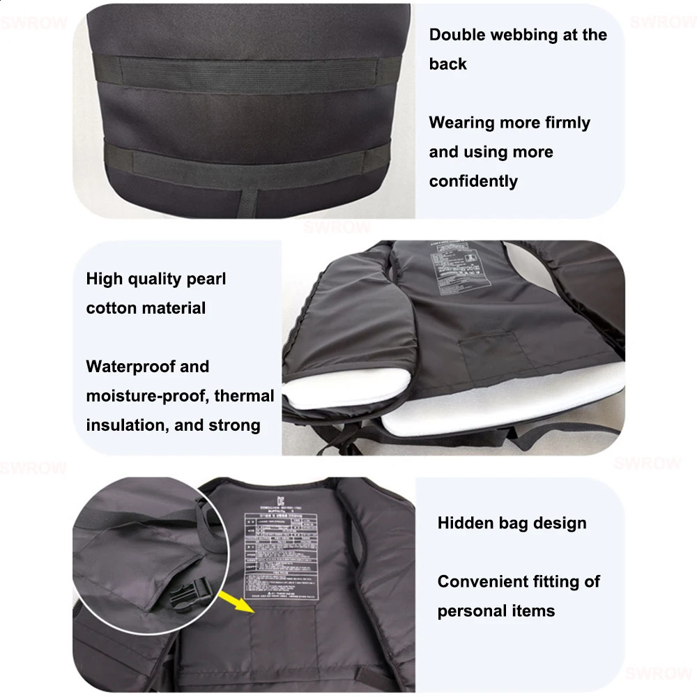 Life Jacket for Adults and Children Buoyancy Vest Buoyancy Float Suit Ski Jet Vest Youth Swimming 250411