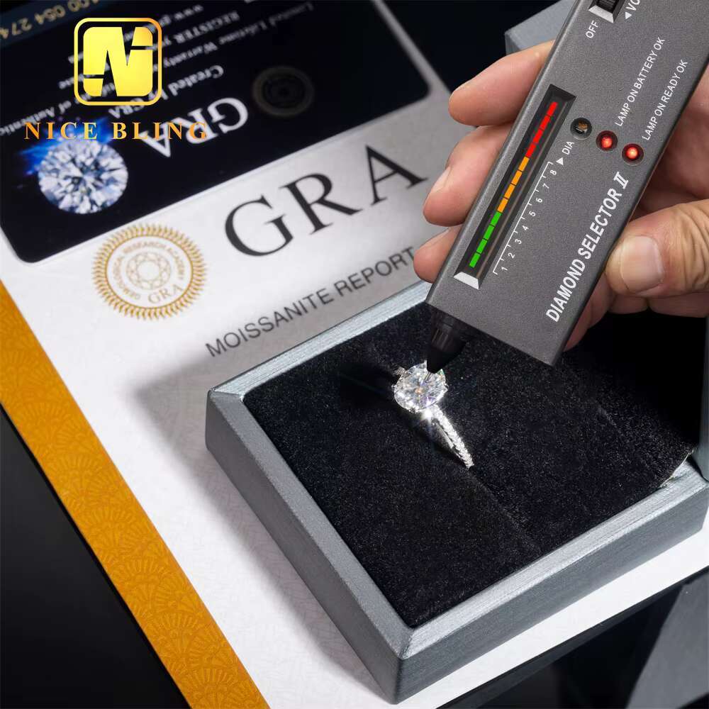 Wholesale Fine Jewelry Finger Rings 925 Sterling Silver D-vvs Diamond Oval Cut Moissanite Engagement Ring for Women