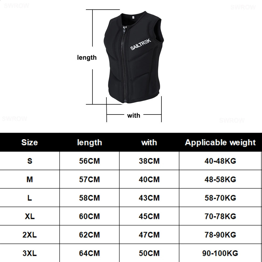 Life Jacket Kayak Adults Vest Surf Motorboats Jet Ski Fishing Vest Wakeboard Raft Rescue Boat Drifting Life Safety Vest Swimming 250411