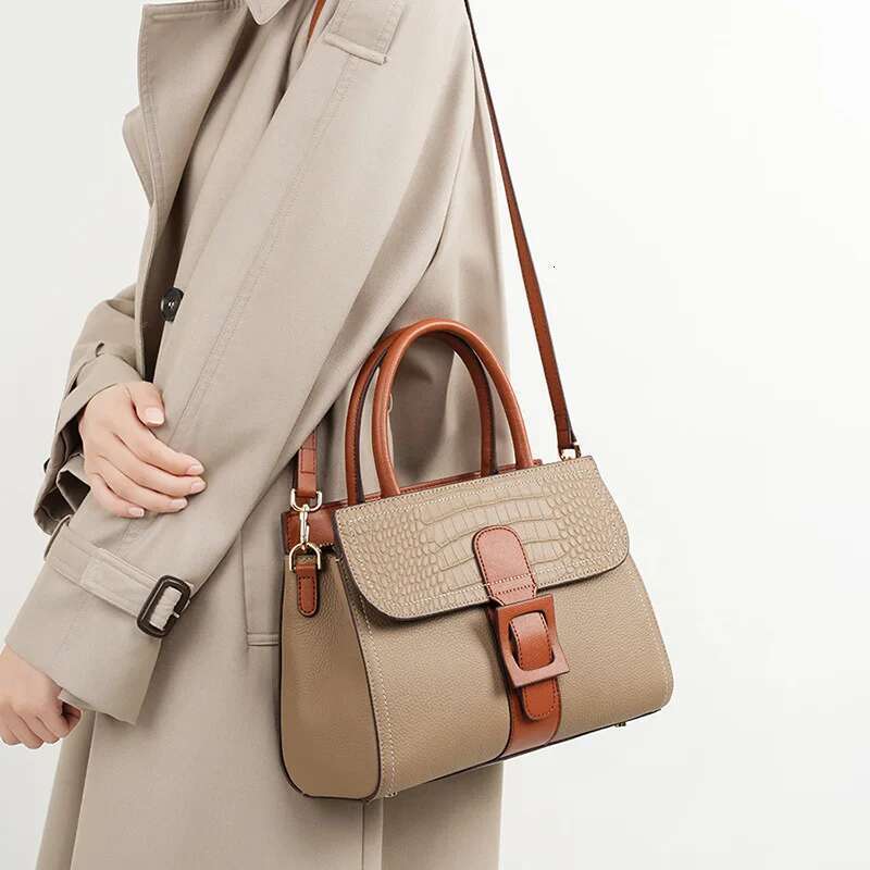 Handbags Female Crossbody Small Square Shoulder Bag Mom Women Bags New Fashion 2025 Genuine Cowhide Leather Satchel
