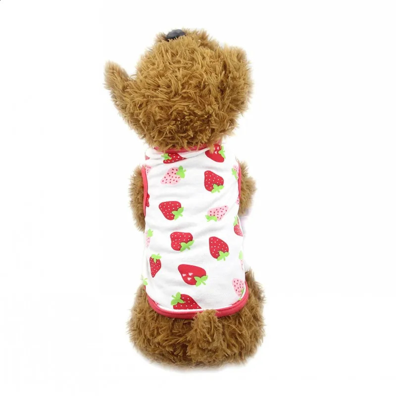 Thin Ventilate Dog Sweatshirt Pet Clothing Cute Dog Vest Chihuahua Bichon Costume Cotton Print Cat Shirt Summer 250407