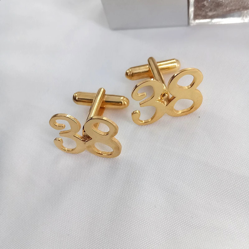 Wholesale customization date number cufflinks personalized annual letter cufflinks for men 925 sterling silver jewelry wedding beauty gifts 250409