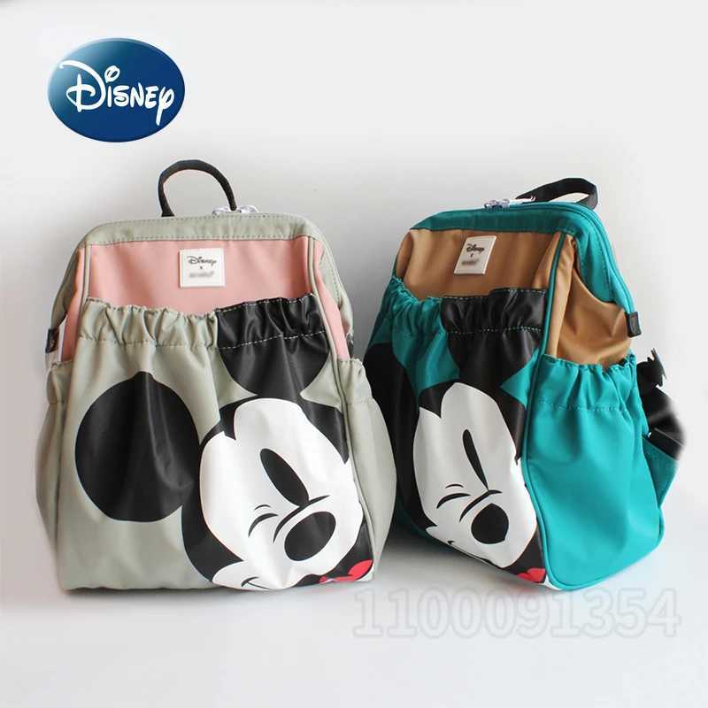 Disney Mickey New Diaper Bag Backpack Large Capacity Multifunctional Baby Diaper Bag Cartoon Cute Lightweight Outdoor Mommy BagXJ250412