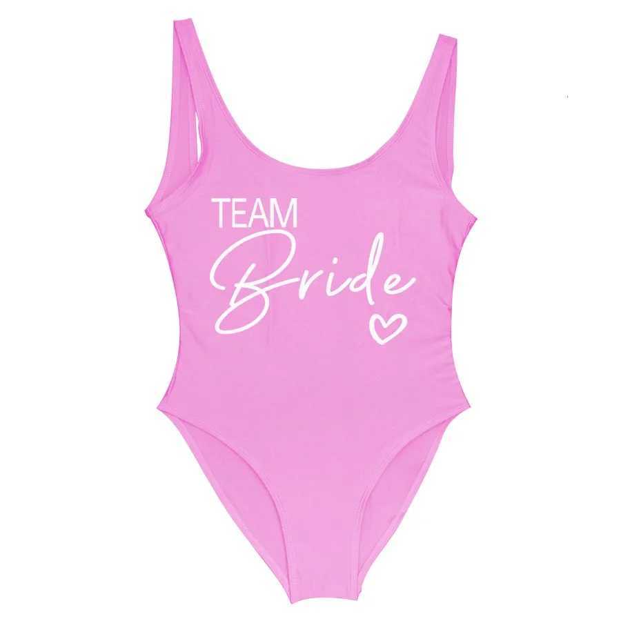 S-3XL White Bridal Swimsuit Women 2025 New Team Bride One-Piece Swimwear For Bachelorette Party Hen Party Bathing SuitsW251113