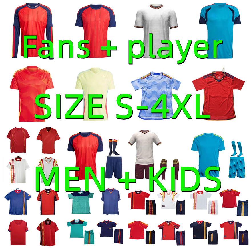 2025 SpAiN LAMINE YAMAL Soccer Jerseys 24 25 26 Espana Retro OYARZABAL JOSELU FERRAN WILLIAMS JR. MORATA ALEX B. FABIAN ZUBIMENDI MERINO football shirts men kids Kits