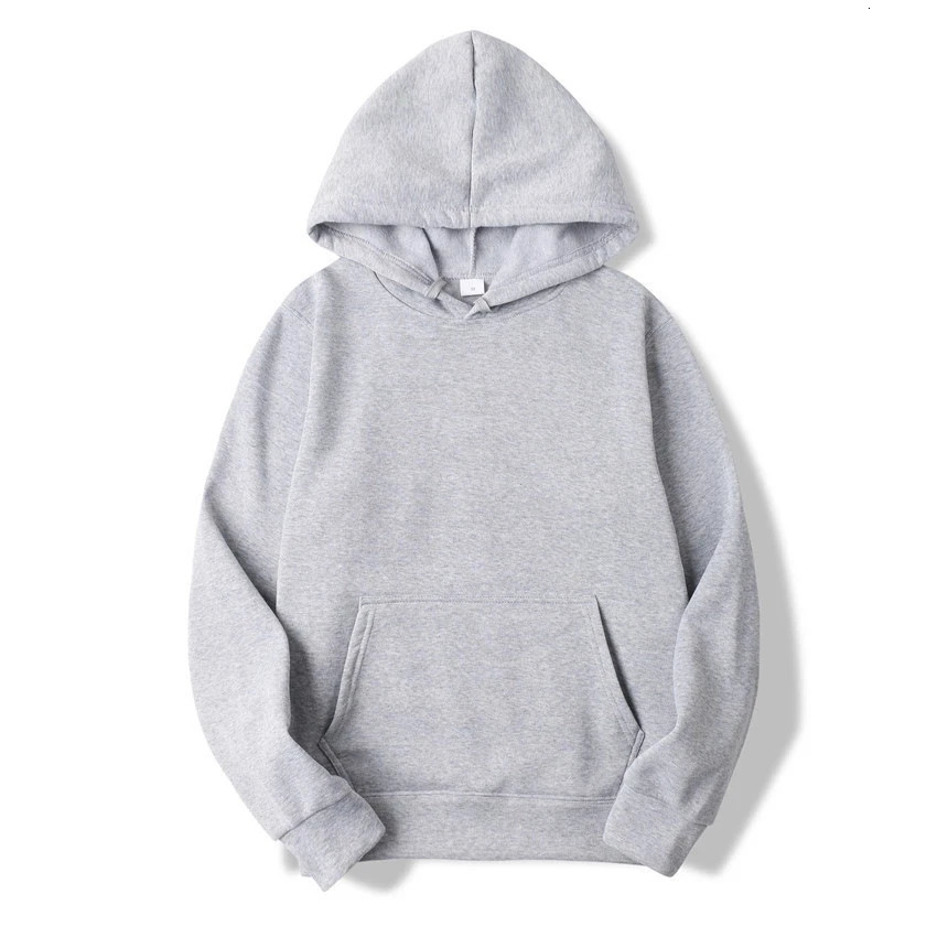 White hooded mens autumn long sleeved pullover casual pocket hooded unisex outer loose sportswear 251113