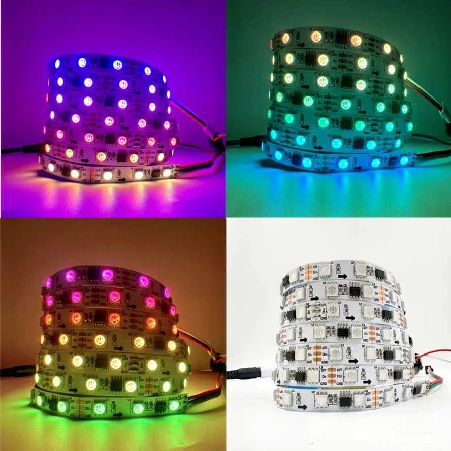 12V 24V WS2811 SM16703 5050 RGBIC Led Lights 5V RGB Led Strip Light IP68 Waterproof Smart Pixels Magic Light Black White PCB W251112