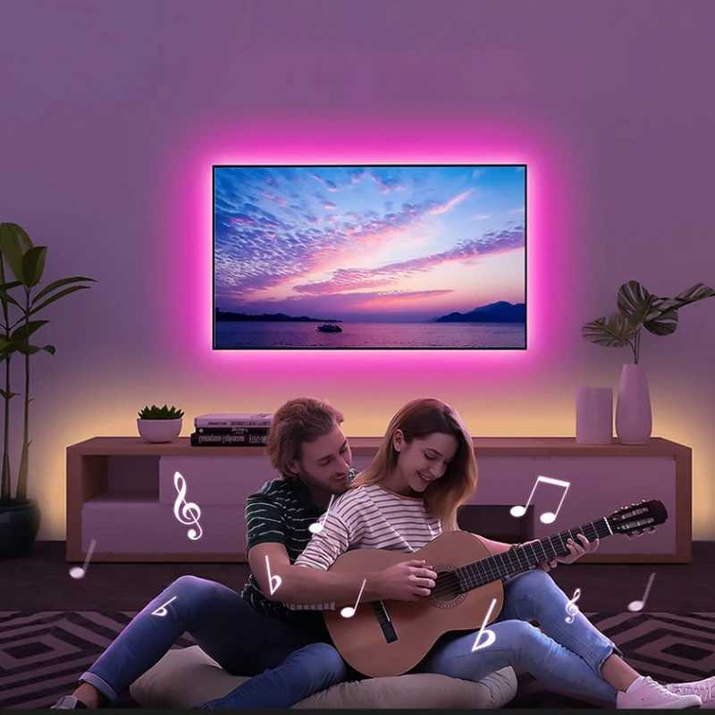 Flexible LED Strip Lights RGB 5050 Bluetooth APP Control USB Lamp 5V Tape Light Ribbon Diode for TV Desktop Screen BackLight W251112