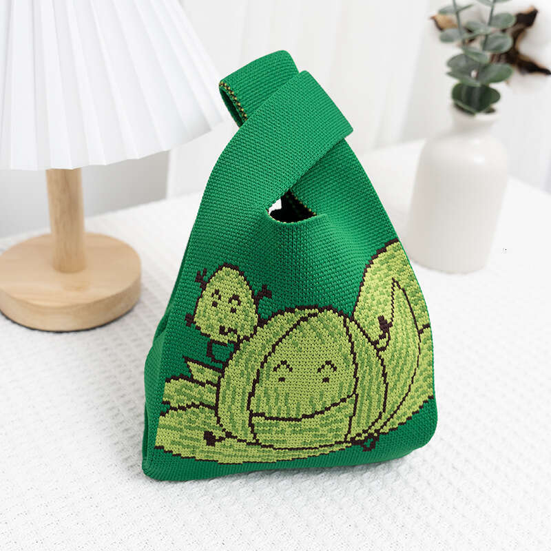 Knitted Dragon Boat Festival cartoon gift bag, fashionable and niche handbag pattern