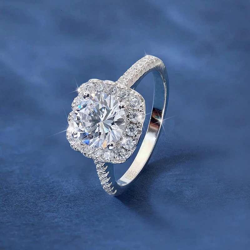 GRA Various Zircon Classic Shining Rings for Women Engagement Wedding Real 925 Sterling Silver Luxury High Quality Fine Jewelry