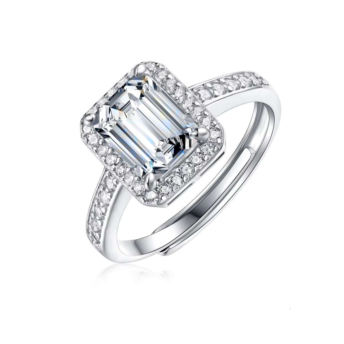 2ct Women Moissanite Rings 925 Sterling Silver Trendy Wedding Moissanite Jewelry With GRA Certificate