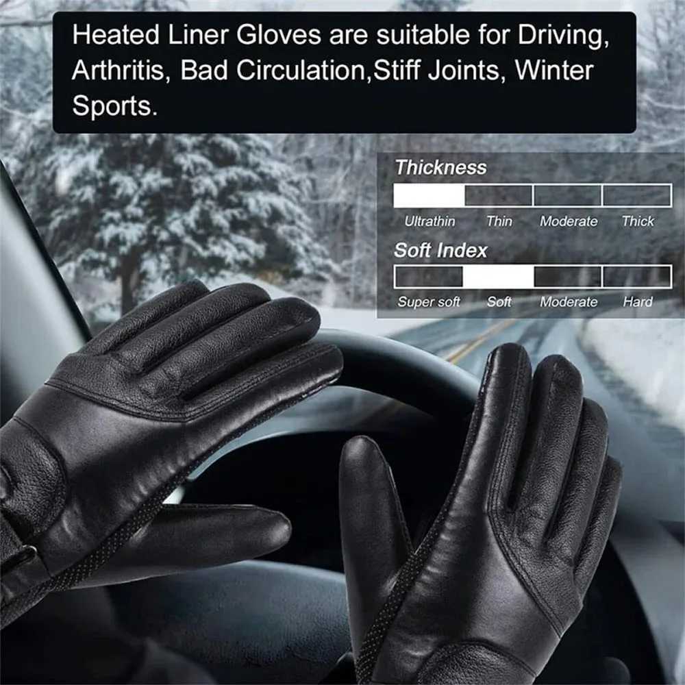 Winter Electric Heated Gloves for Men Outdoor Cycling Waterproof Non Slip Thickened Female Couple Touch Screen Lamb FleeceC250412