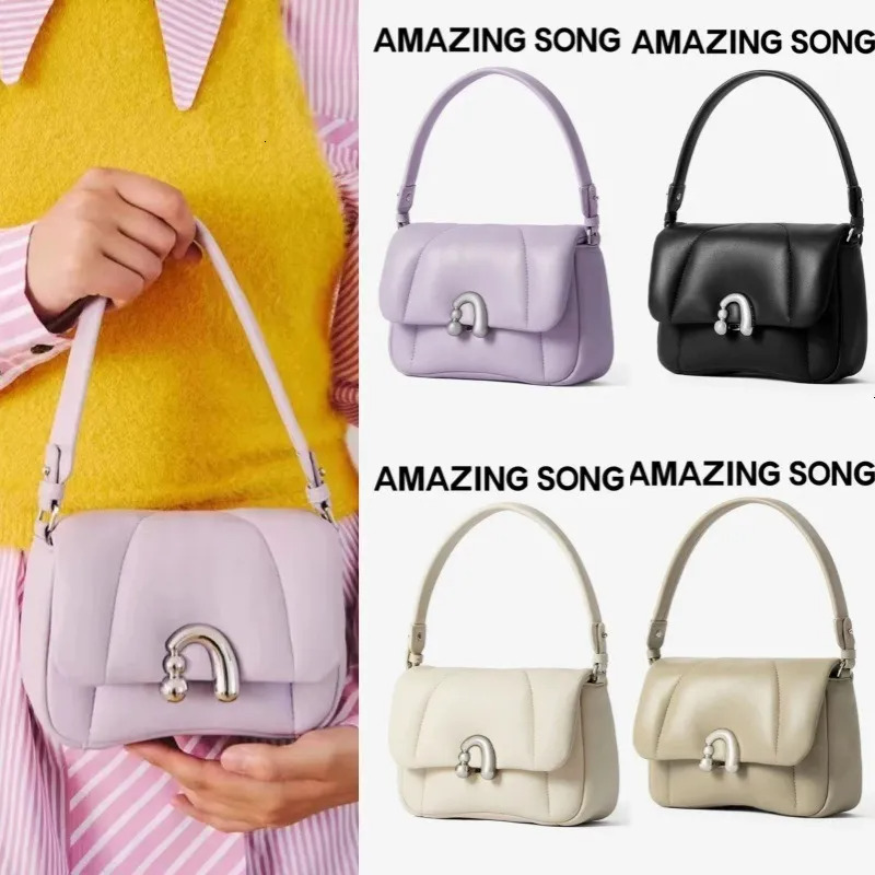 2025S New Model Amazingsong Steamed Rolls Bag New Sheepskin Texture Fashion Commuter One Shoulder Handheld Armpit Messenger Bag