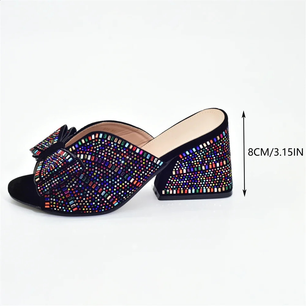 Womens Platform Chunky High Heel Sandals Wedding Shoes Bride Platform Shoes Deorated with Rhinestone Pumps 250410