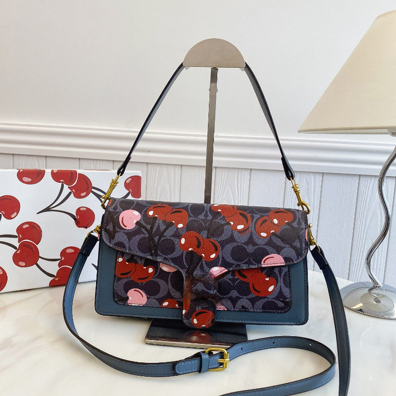 Fashion Cherry - Printed baguette bag underarm bag shoulder bag Crossbody Bag, Durable Material & Unique Design & Chic Style, Ideal for Organizing Cosmetics, Cards & Keys