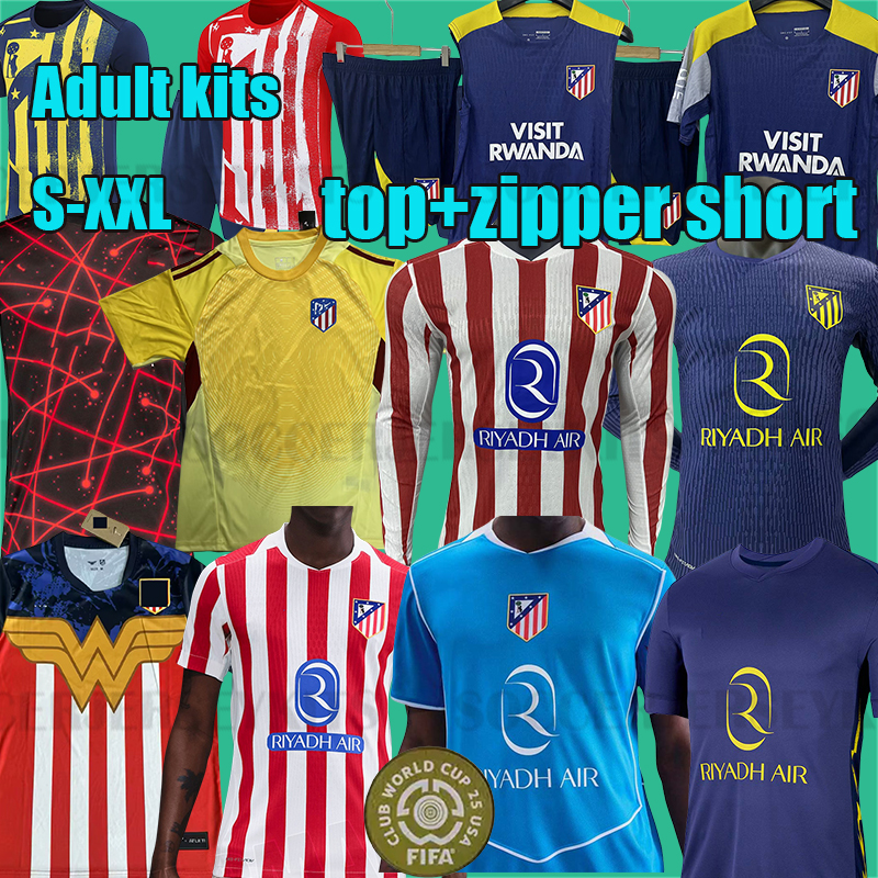 Atleticos MaDrid 2026 soccer jerseys GRIEZMANN 25 26 LLORENTE KOKE ALEX BAENA ALMADA ATM football shirt kids kit sets uniforms ALVAREZ 2025 2026 GALLAGHER shirts