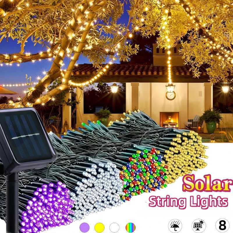 LED Solar String Lights Solar Powered with 8 Modes Waterproof Fairy Lights for Christmas Patio Garden Tree Party Yard Decoration M251113