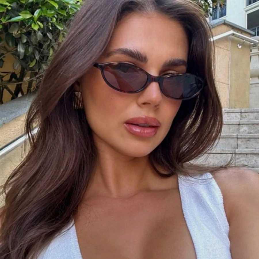 Retro Oval Frame Sunglasses Fashion Personzed Trendy Small Frame Sunglasses Punk Cat Eyes Sunshade Sun Protection GlassesC250412
