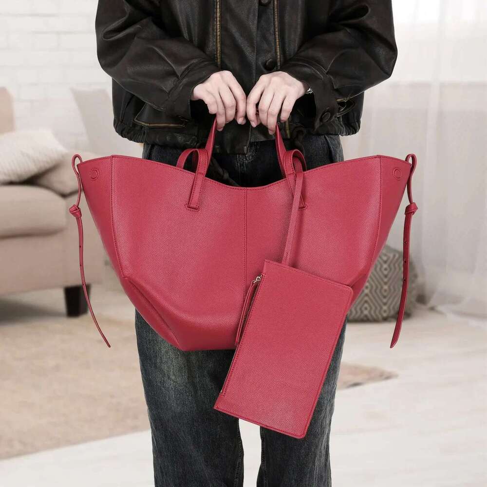Vintage Shoulder PU Leather Tote Chic Large Handbag Casual Travel Women's Grocery Bags Designer Underarm Bag
