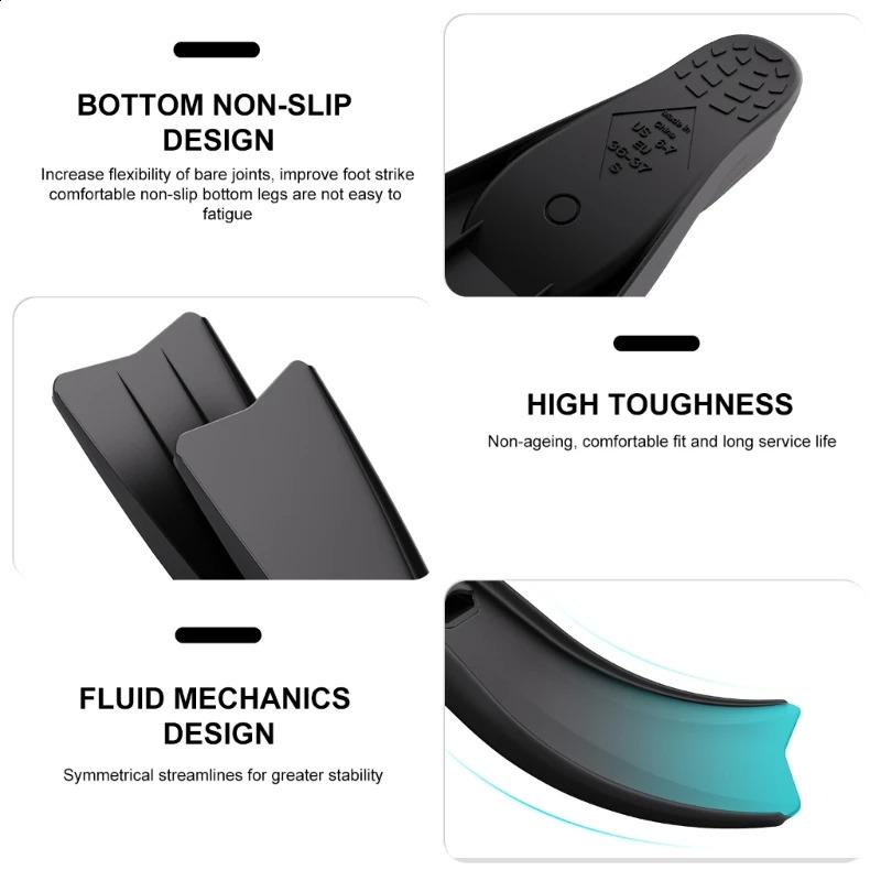 Professional Flexible Diving Fin Comfortable Snorkeling Swimming Flippers Assistant Equipment for Underwaters Swimming 250411