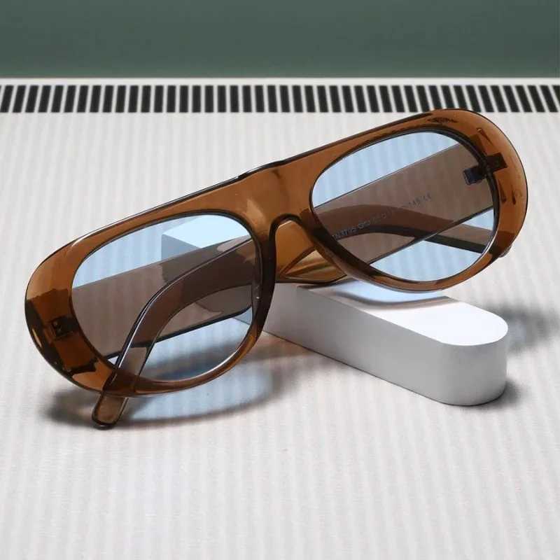 Fashion New Retro Oval Large Frame Sunglasses Fashion Accessories Minimst Design UV Resistant Sunglasses FemaleC250412