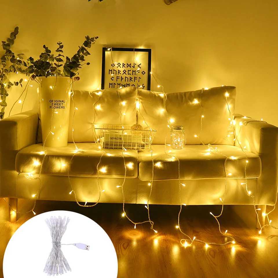 3M 5M 10M USB LED String Light Christmas Tree Fairy Light Chain Waterproof Garland Outdoor Lamp Wedding Garden Christmas Decor M251113